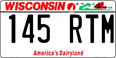 WI license plate 145RTM