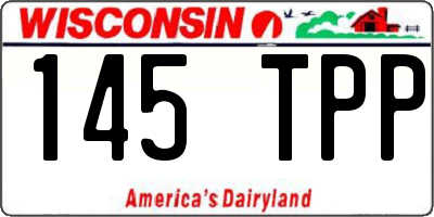 WI license plate 145TPP
