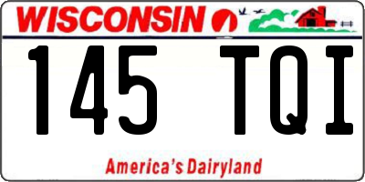 WI license plate 145TQI