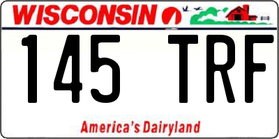 WI license plate 145TRF