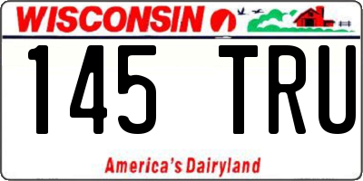WI license plate 145TRU
