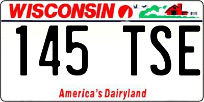 WI license plate 145TSE