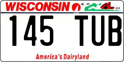 WI license plate 145TUB