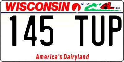 WI license plate 145TUP