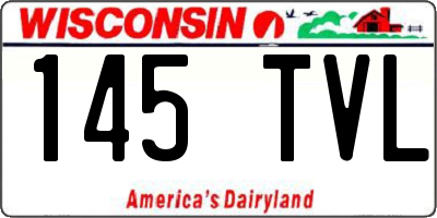 WI license plate 145TVL