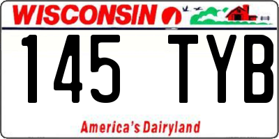 WI license plate 145TYB