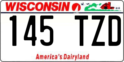 WI license plate 145TZD
