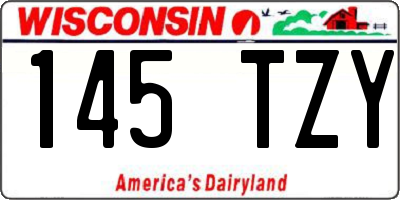 WI license plate 145TZY