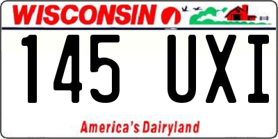 WI license plate 145UXI