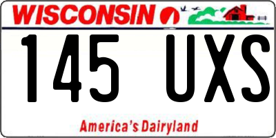 WI license plate 145UXS