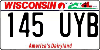 WI license plate 145UYB
