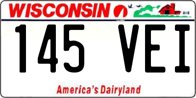WI license plate 145VEI