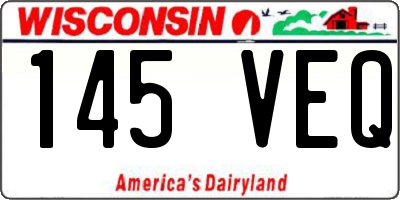 WI license plate 145VEQ