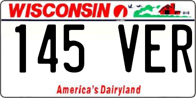 WI license plate 145VER