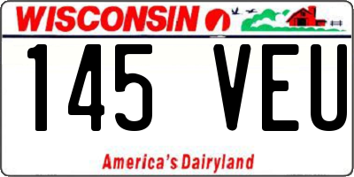 WI license plate 145VEU