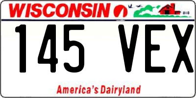 WI license plate 145VEX