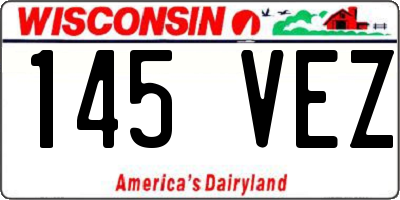 WI license plate 145VEZ