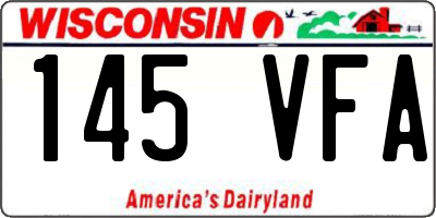 WI license plate 145VFA