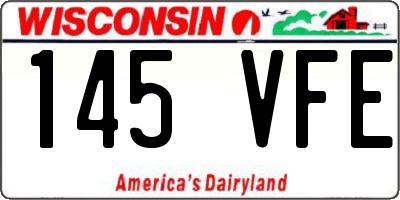 WI license plate 145VFE
