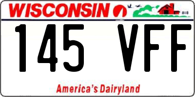 WI license plate 145VFF