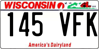 WI license plate 145VFK