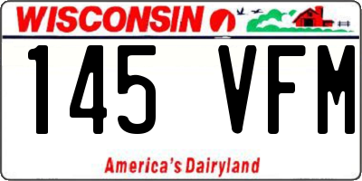WI license plate 145VFM