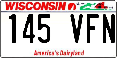 WI license plate 145VFN