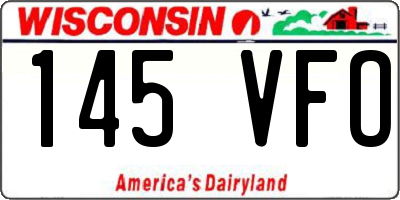 WI license plate 145VFO