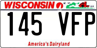 WI license plate 145VFP