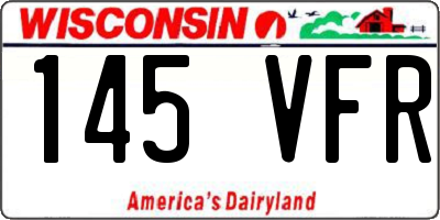 WI license plate 145VFR
