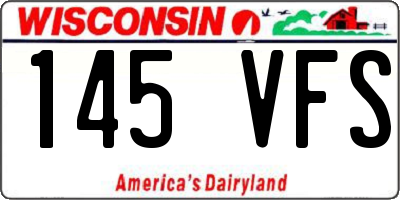 WI license plate 145VFS