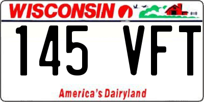 WI license plate 145VFT