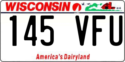 WI license plate 145VFU