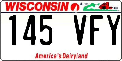 WI license plate 145VFY