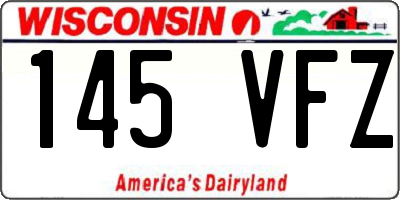 WI license plate 145VFZ