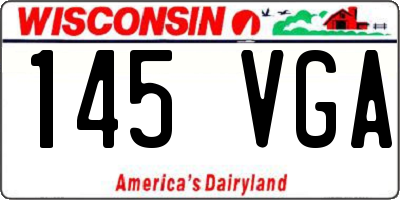 WI license plate 145VGA
