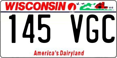 WI license plate 145VGC
