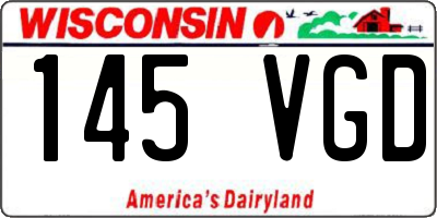 WI license plate 145VGD