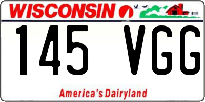 WI license plate 145VGG