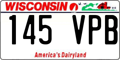 WI license plate 145VPB
