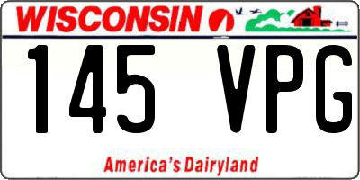 WI license plate 145VPG