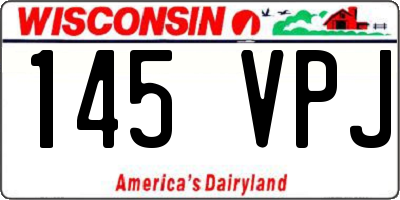WI license plate 145VPJ