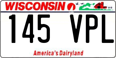 WI license plate 145VPL
