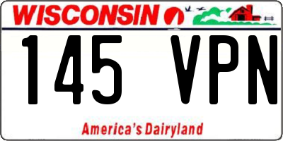 WI license plate 145VPN