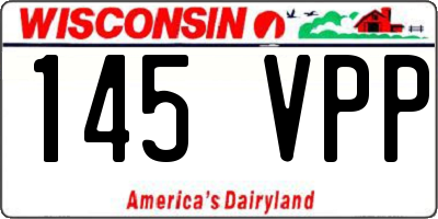 WI license plate 145VPP