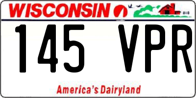 WI license plate 145VPR