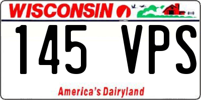 WI license plate 145VPS