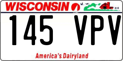 WI license plate 145VPV