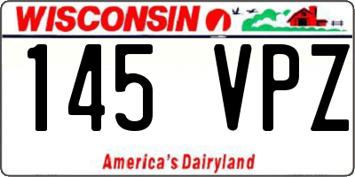 WI license plate 145VPZ