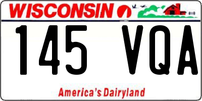 WI license plate 145VQA